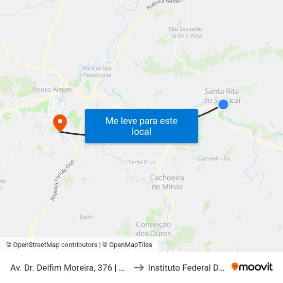 Av. Dr. Delfim Moreira, 376 | Colégio Sinhá Moreira to Instituto Federal Do Sul De Minas map