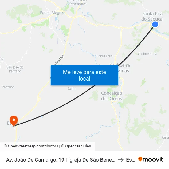Av. João De Camargo, 19 | Igreja De São Benedito - Sentido Recanto to Estiva map