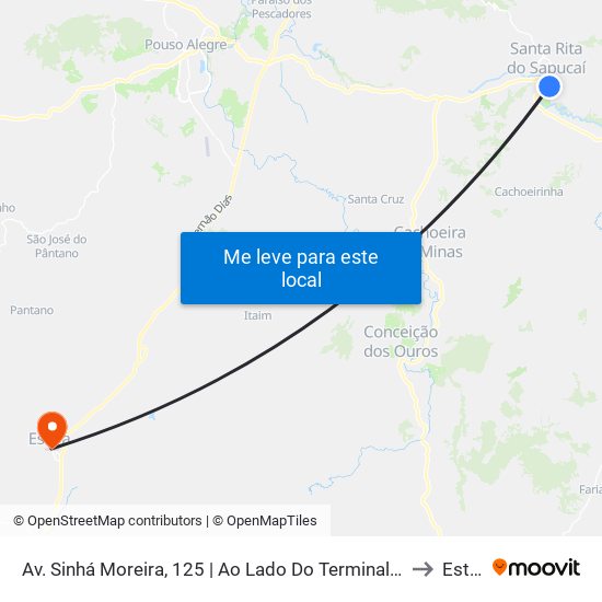 Av. Sinhá Moreira, 125 | Ao Lado Do Terminal Rodoviário to Estiva map