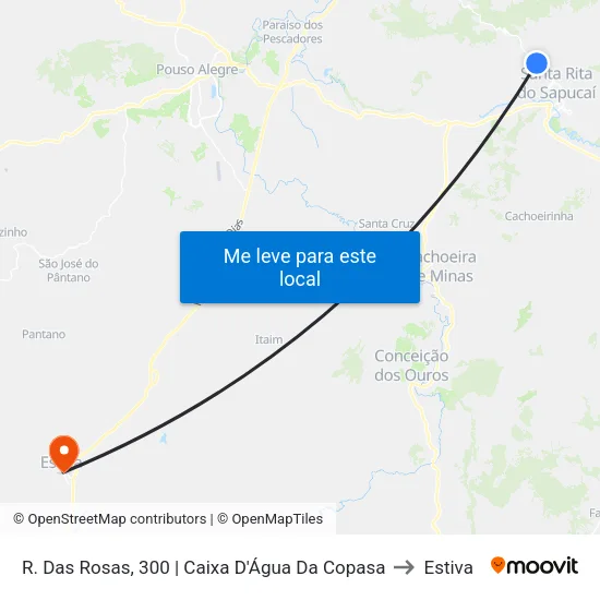 R. Das Rosas, 300 | Caixa D'Água Da Copasa to Estiva map