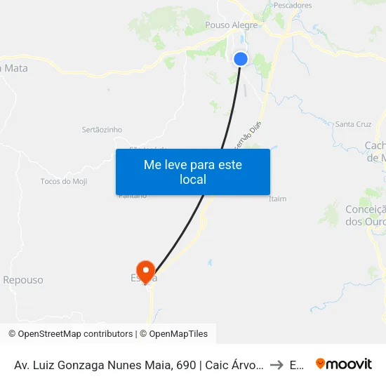 Av. Luiz Gonzaga Nunes Maia, 690 | Caic Árvore Grande – Sentido Centro to Estiva map