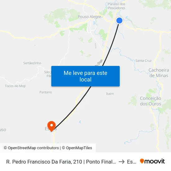 R. Pedro Francisco Da Faria, 210 | Ponto Final Do Cidade Jardim to Estiva map