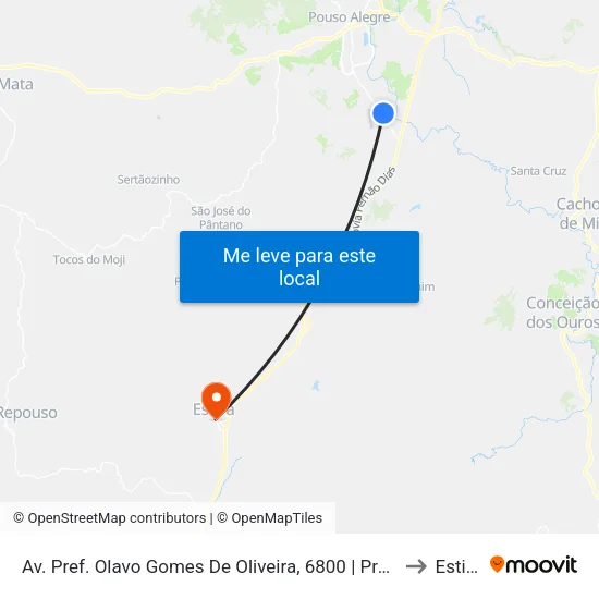 Av. Pref. Olavo Gomes De Oliveira, 6800 | Pro Life to Estiva map