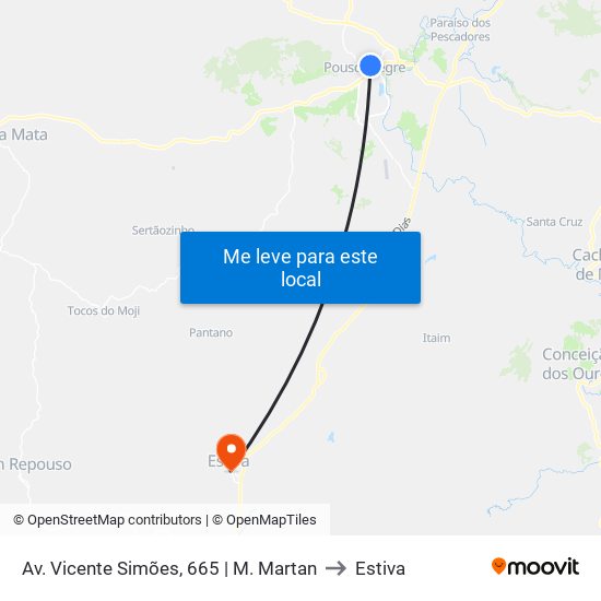 Av. Vicente Simões, 665 | M. Martan to Estiva map