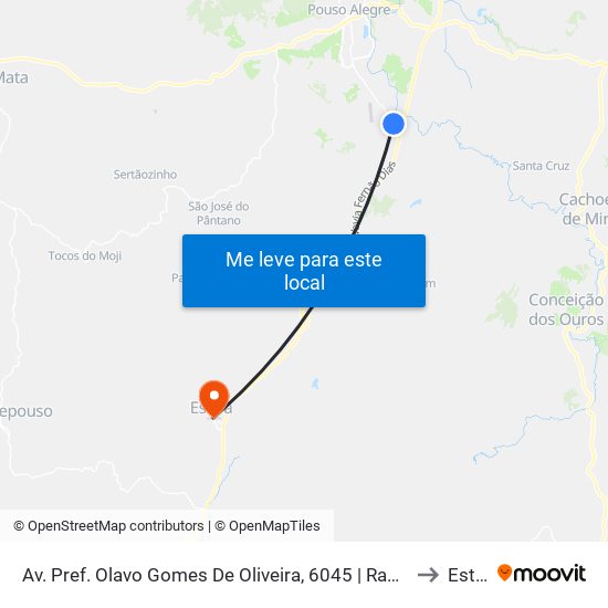 Av. Pref. Olavo Gomes De Oliveira, 6045 | Rapidão Cometa to Estiva map