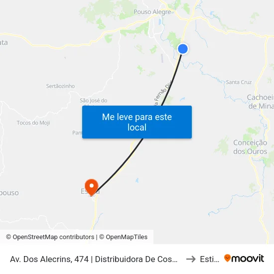 Av. Dos Alecrins, 474 | Distribuidora De Cosméticos to Estiva map
