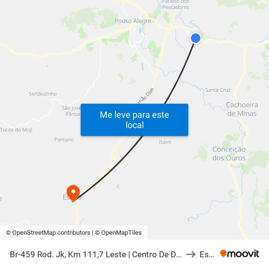 Br-459 Rod. Jk, Km 111,7 Leste | Centro De Distribuição Unissul to Estiva map