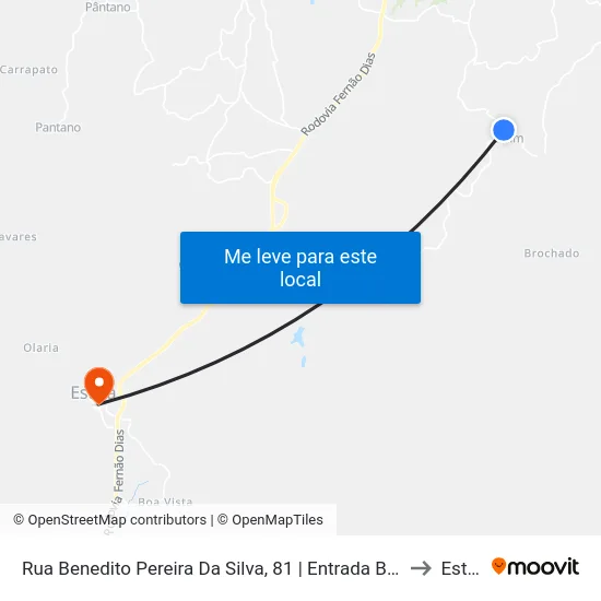 Rua Benedito Pereira Da Silva, 81 | Entrada Bairro Itaim to Estiva map
