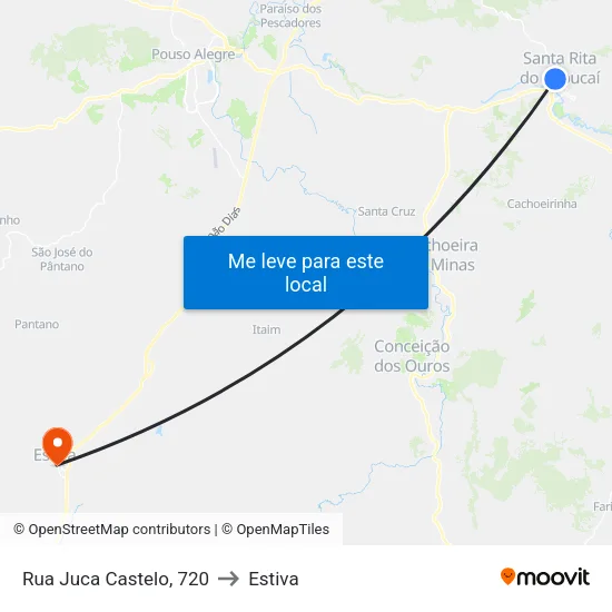 Rua Juca Castelo, 720 to Estiva map
