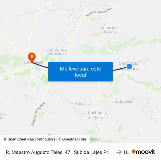 R. Maestro Augusto Teles, 47 | Subida Lajes Pré-Moldadas - Sentido Recanto to Una map