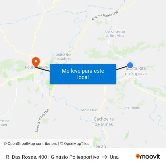 R. Das Rosas, 400 | Ginásio Poliesportivo to Una map