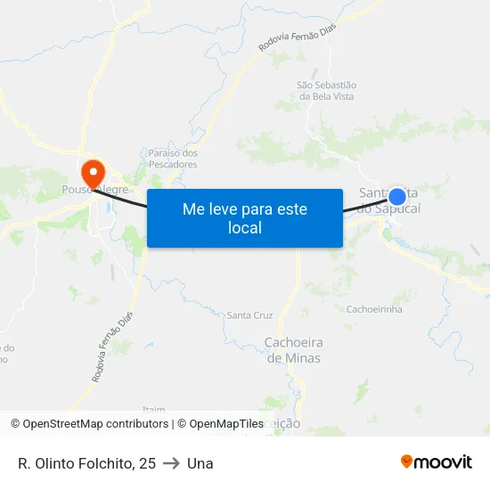 R. Olinto Folchito, 25 to Una map