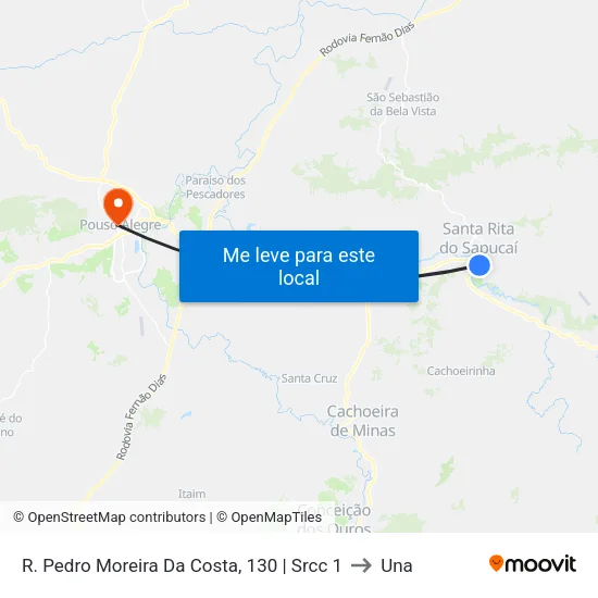 R. Pedro Moreira Da Costa, 130 | Srcc 1 to Una map