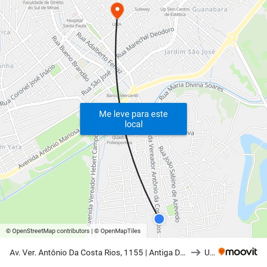 Av. Ver. Antônio Da Costa Rios, 1155 | Antiga Distribuidora Bemais to Una map