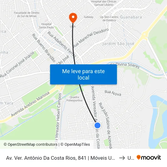 Av. Ver. Antônio Da Costa Rios, 841 | Móveis Usados São Geraldo to Una map