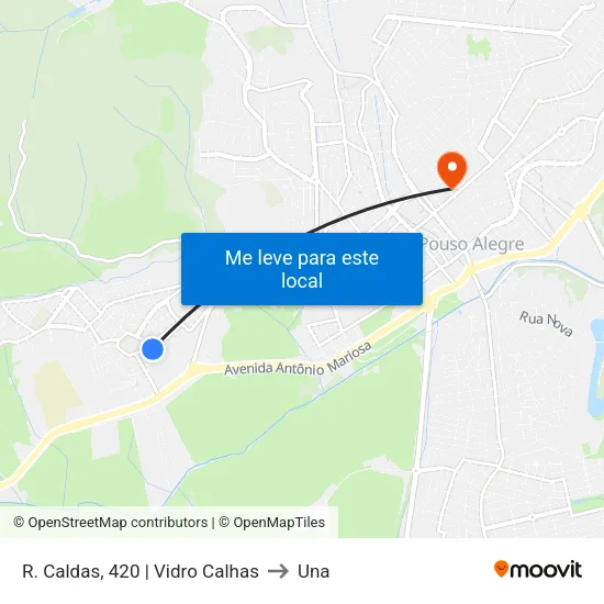R. Caldas, 420 | Vidro Calhas to Una map