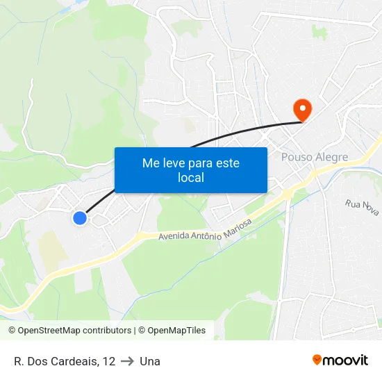 R. Dos Cardeais, 12 to Una map