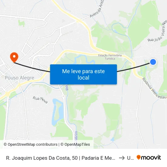 R. Joaquim Lopes Da Costa, 50 | Padaria E Mercearia Mineiro to Una map