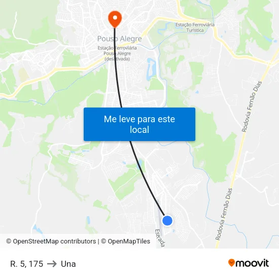 R. 5, 175 to Una map