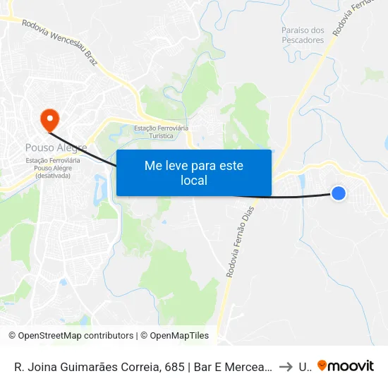 R. Joina Guimarães Correia, 685 | Bar E Mercearia Amazonas – Sentido Centro to Una map