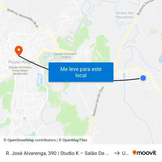 R. José Alvarenga, 390 | Studio K – Salão De Beleza to Una map