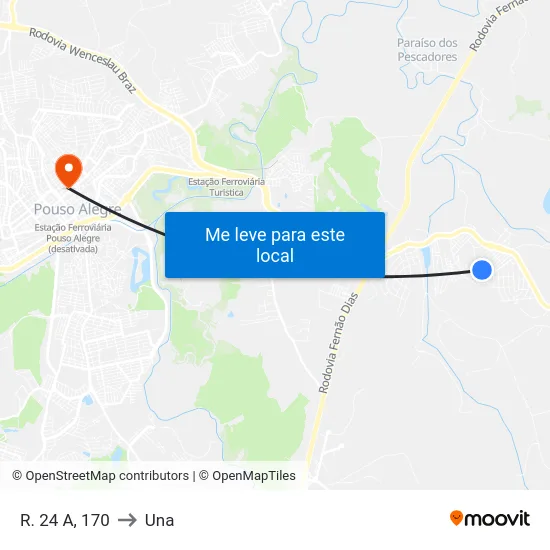 R. 24 A, 170 to Una map