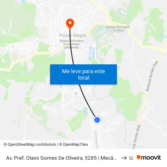 Av. Pref. Olavo Gomes De Oliveira, 5285 | Mecânica E Elétrica Chapolin – Sentido Centro to Una map