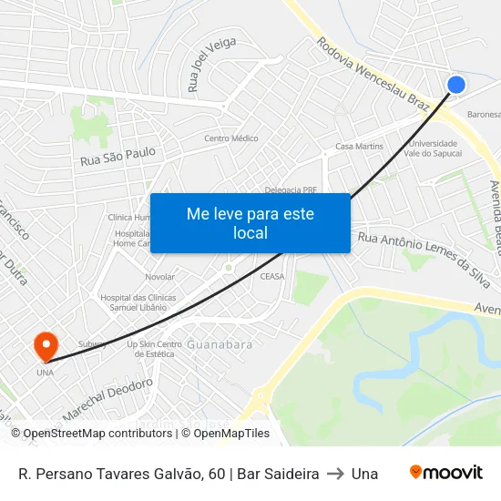 R. Persano Tavares Galvão, 60 | Bar Saideira to Una map