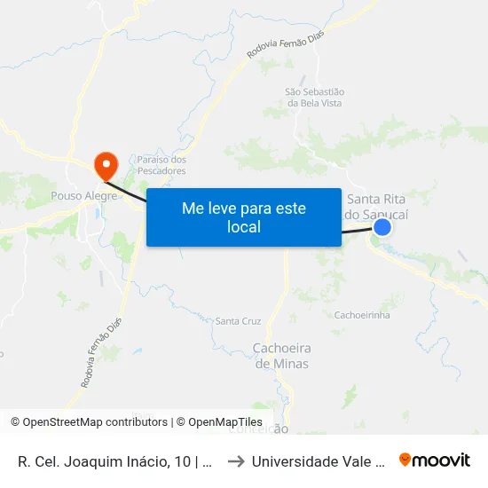R. Cel. Joaquim Inácio, 10 | Praça Da Katrin to Universidade Vale Do Sapucai map