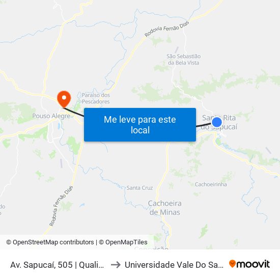 Av. Sapucaí, 505 | Qualitronix to Universidade Vale Do Sapucai map