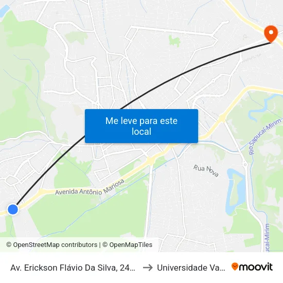 Av. Erickson Flávio Da Silva, 2470 | Pouso Car Veículos to Universidade Vale Do Sapucai map