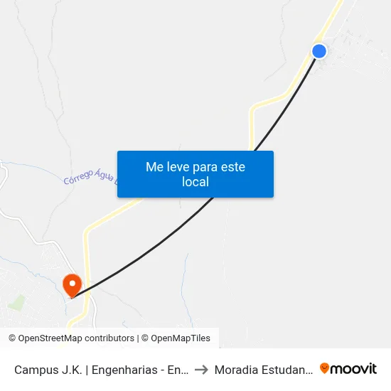 Campus J.K. | Engenharias - Entrando No Campus to Moradia Estudantil Da Ufvjm map