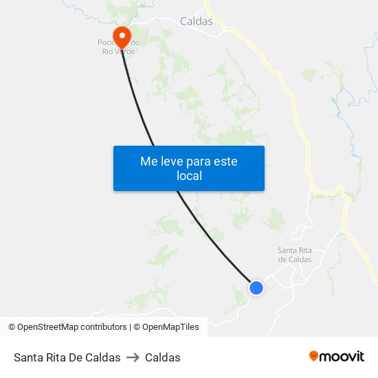 Santa Rita De Caldas to Caldas map