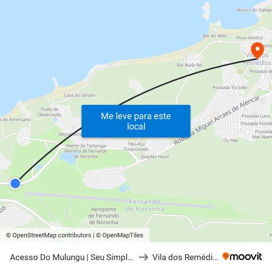 Acesso Do Mulungu | Seu Simplício to Vila dos Remédios map