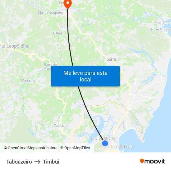 Tabuazeiro to Timbui map