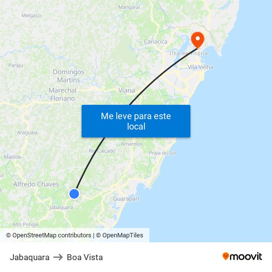 Jabaquara to Boa Vista map