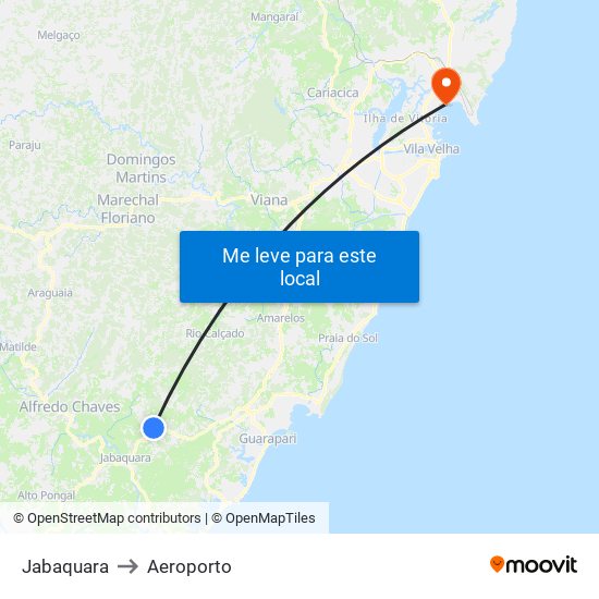 Jabaquara to Aeroporto map