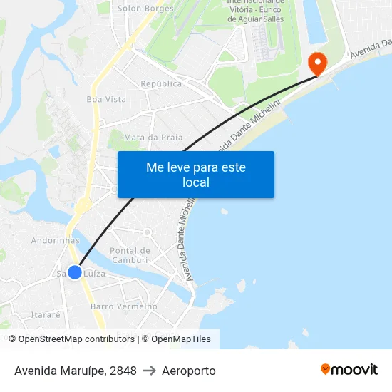 Avenida Maruípe, 2848 to Aeroporto map