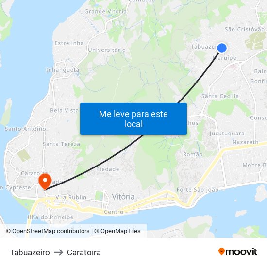 Tabuazeiro to Caratoíra map