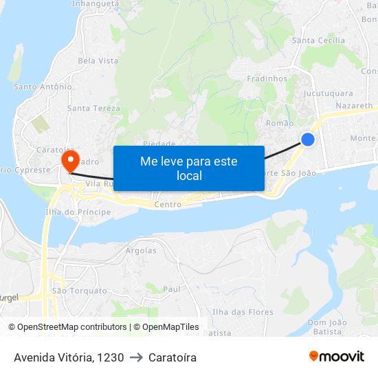 Avenida Vitória, 1230 to Caratoíra map