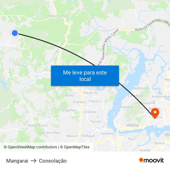 Mangarai to Consolação map