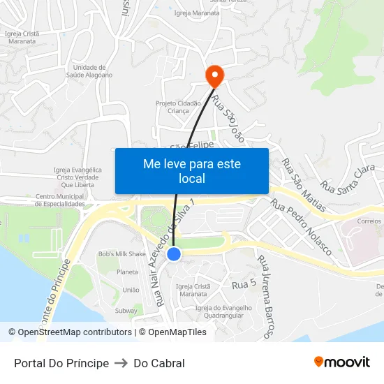Portal Do Príncipe to Do Cabral map