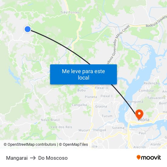 Mangarai to Do Moscoso map