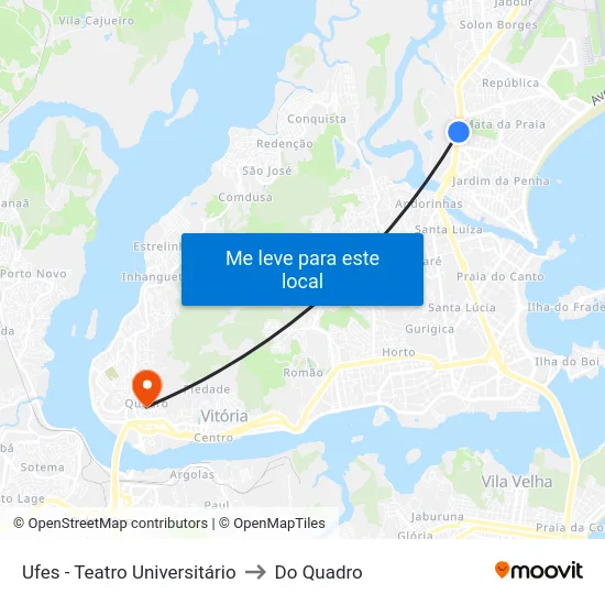 Ufes - Teatro Universitário to Do Quadro map