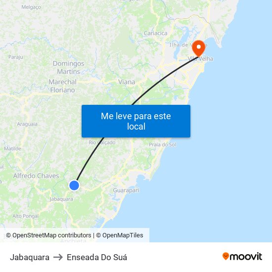 Jabaquara to Enseada Do Suá map