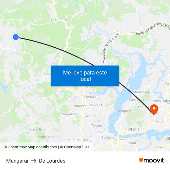 Mangarai to De Lourdes map