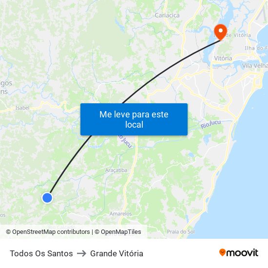 Todos Os Santos to Grande Vitória map