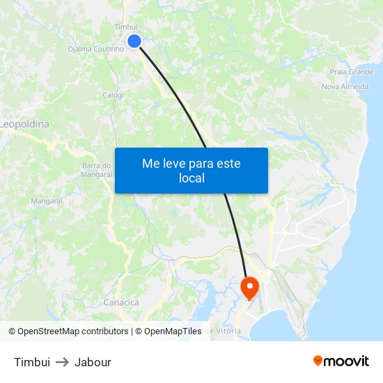 Timbui to Jabour map