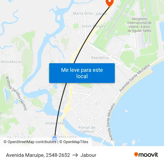 Avenida Maruípe, 2548-2652 to Jabour map