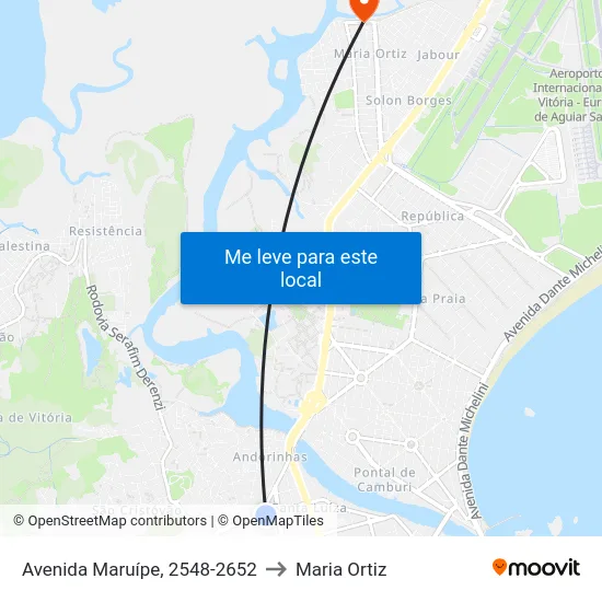 Avenida Maruípe, 2548-2652 to Maria Ortiz map